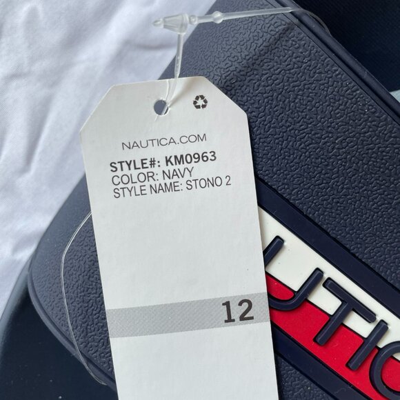 Nautica Men's Slipper STONO 2 Comfort Flip Flop in Navy and Red, Size 12 US - Picture 5 of 6